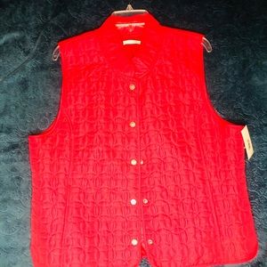 Lizgolf XL Pink Quilted Vest with Pockets (NWT)